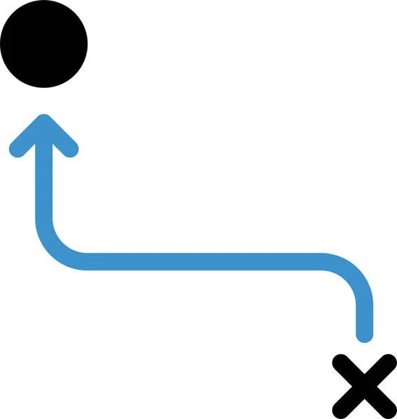 Pfeil Cursor Richtungs Symbol Flachen Stil — Stockvektor
