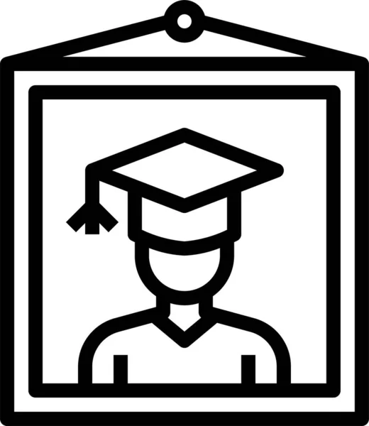 Education Graduate Learning Icon Outline Style — Stock Vector