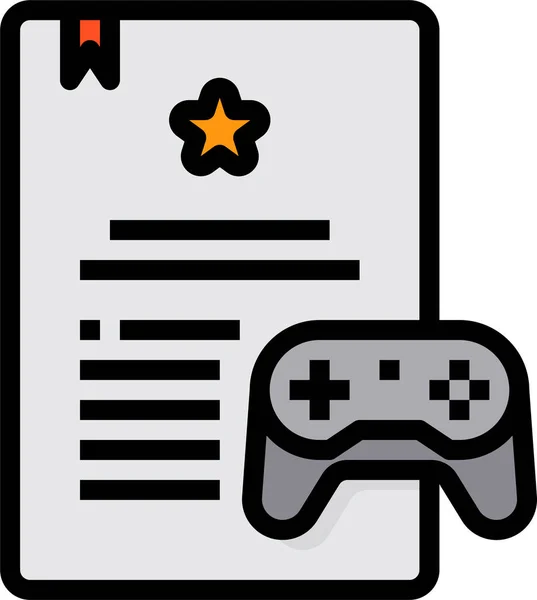 Document Contractuel Icône Jeu Dans Catégorie Jeux Jeux — Image vectorielle