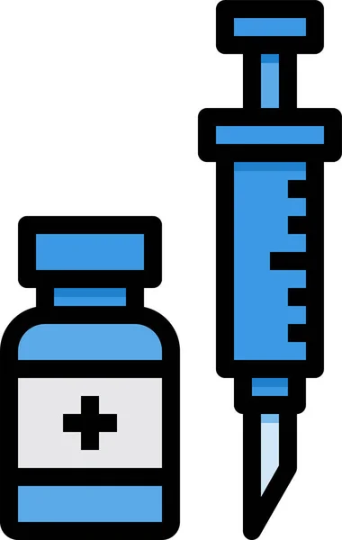 Injectiemedaille Shot Icoon — Stockvector