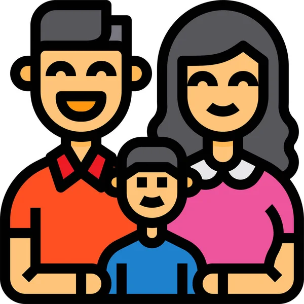 Familie Familie Moeder Icoon — Stockvector