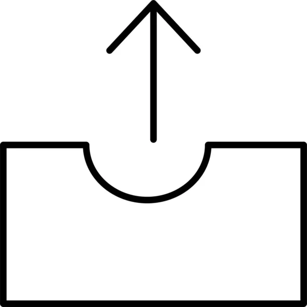 Значок Пакунка Стрілкою Стилі Контурів — стоковий вектор