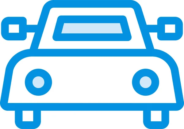 Coche Coche Coche Eléctrico Icono Estilo Contorno Lleno — Vector de stock