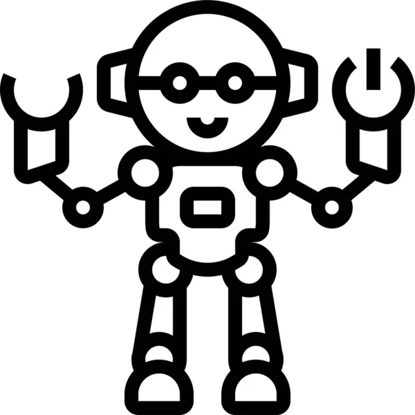 Robot Robotları Suni Simge — Stok Vektör