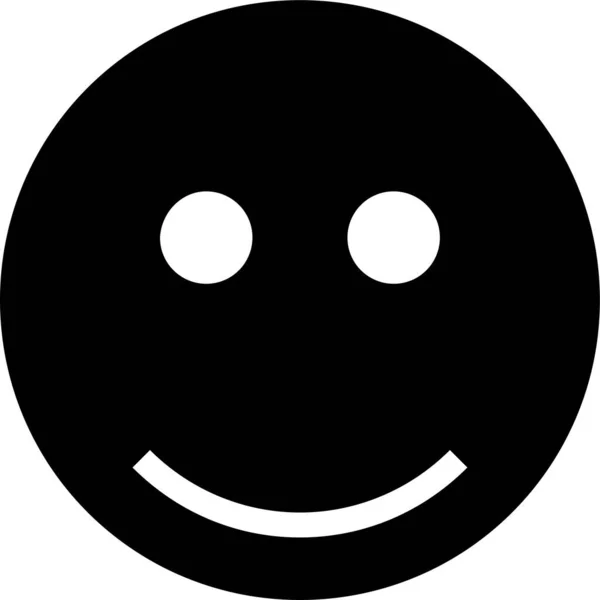 Emoji Emoticon Gefühl Symbol Soliden Stil — Stockvektor