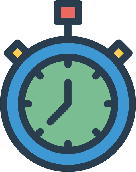 Calendrier Calendrier Calendrier Icône Chronomètre Dans Style Rempli Contour — Image vectorielle