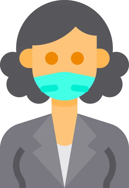 Avatar Zakelijke Masker Pictogram — Stockvector