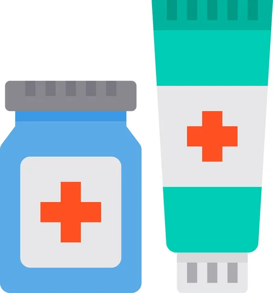Care Health Medical Icon Flat Style — Stock Vector