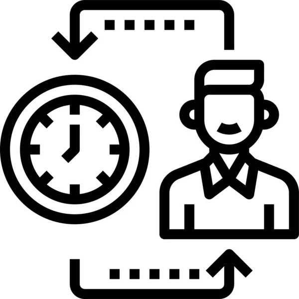 Efficiency Time Manager Icon — Stock Vector