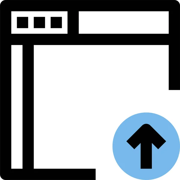 Browser Computing Interface Symbol Umrissstil — Stockvektor