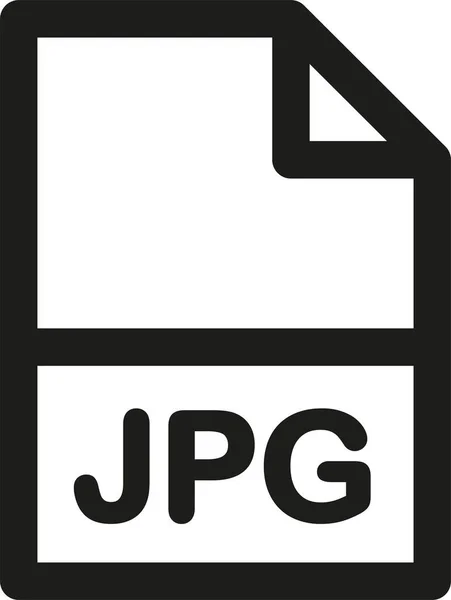 Icône Jpg Format Extension Dans Style Contour — Image vectorielle