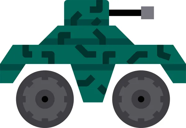 Ejército Militar Soldado Icono Estilo Plano — Vector de stock