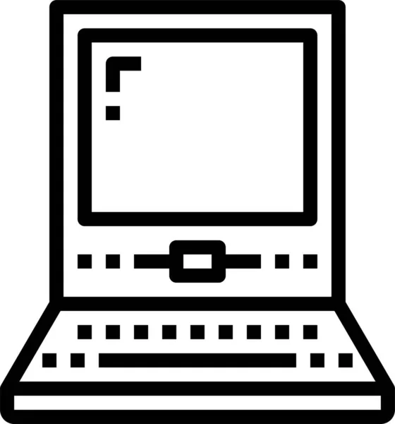 Иконка Старинного Компьютерного Оборудования Категории Электронные Устройства Приборы — стоковый вектор