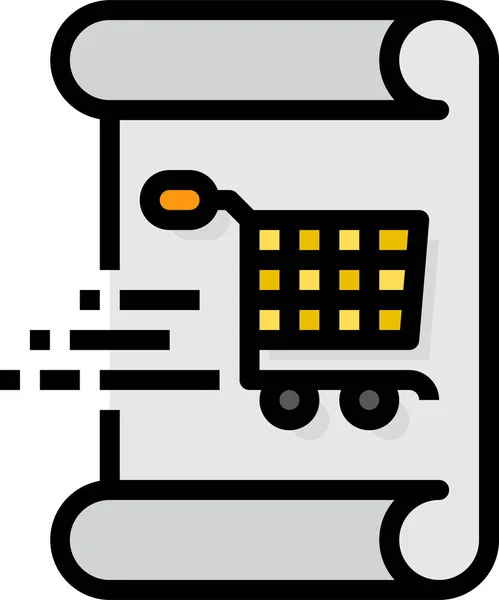 Ikona Obchodní Objednávky Kategorii Shopping Ecommerce — Stockový vektor