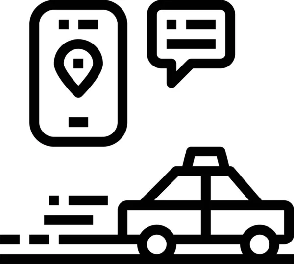 Plats Platshållare Smartphone Ikon Fordon Transportsätt Kategori — Stock vektor
