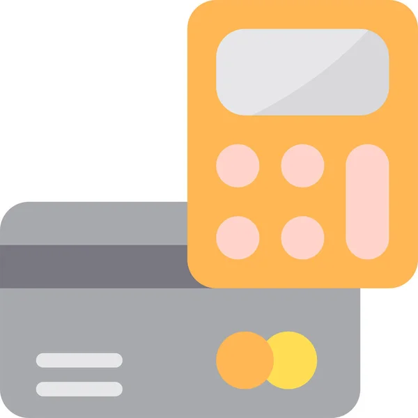 Business Calculator Payment Icon Flat Style — Stock Vector