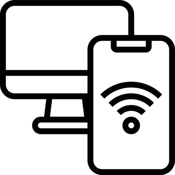 Computerpictogram Voor Mobiele Monitor Categorie Mobiele Apparaten App — Stockvector