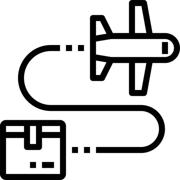 Lieferlogistik Service Symbol Outline Stil — Stockvektor