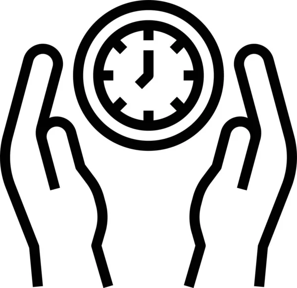 Руки Заощаджують Значок Часу — стоковий вектор