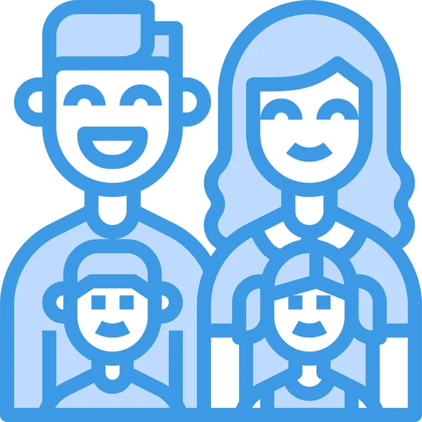 Padre Familia Madre Icono — Vector de stock