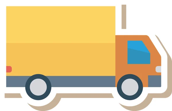 Auto Cargo Transport Ikone Flachen Stil — Stockvektor