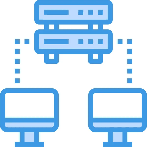 Ikona Komunikačního Počítače Internetu Kategorii Hardware — Stockový vektor