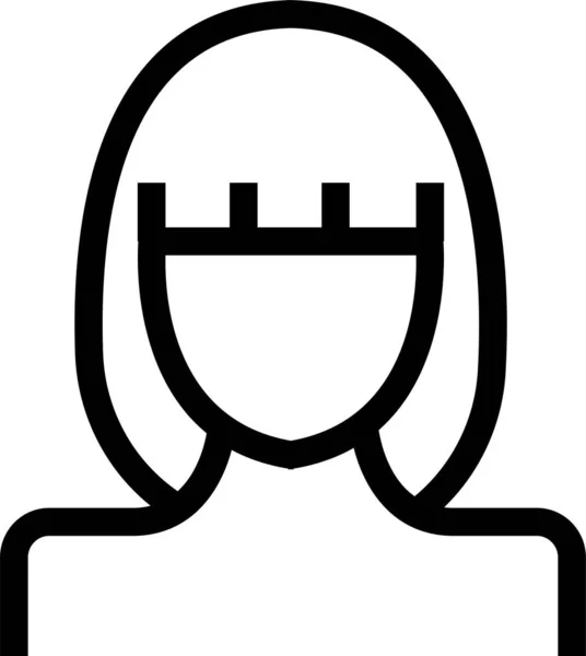 Аватар Дитяча Іконка Контурному Стилі — стоковий вектор