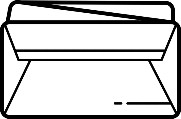 Mitteilung Briefumschlag Symbol Umriss Stil — Stockvektor