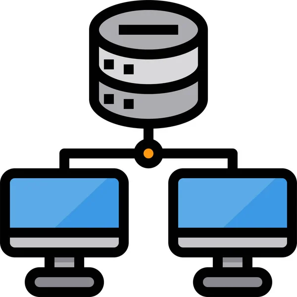 Data Server Network Icon — Stock Vector