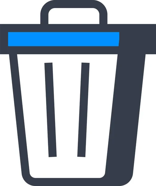 Unverzichtbares Mülleimer Recycling Symbol Stil Gefüllter Umrisse — Stockvektor