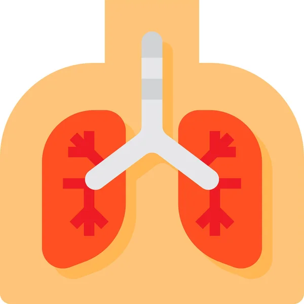 Salud Icono Médico Pulmonar Categoría Hospitales Atención Médica — Archivo Imágenes Vectoriales