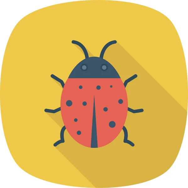 Ikona Zvířecího Hmyzu Plochém Stylu — Stockový vektor
