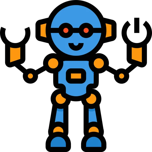 Robô Robótica Ícone Artificial —  Vetores de Stock