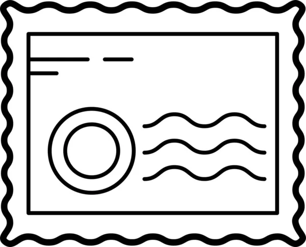 通讯信件图标 轮廓风格 — 图库矢量图片