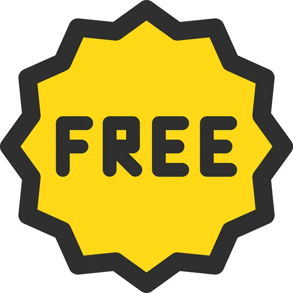 Free Tag Discount Icon Στυλ Πλήρους Περιγράμματος — Διανυσματικό Αρχείο