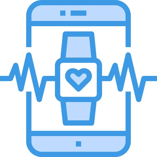 Ícone Coração Saúde Aplicação — Vetor de Stock