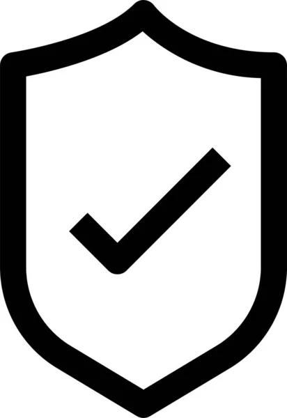 Interfaz Proteger Icono Signo Estilo Esquema — Vector de stock