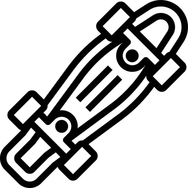 Skateboard Compétition Deck Icône — Image vectorielle