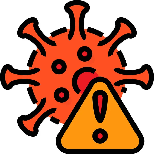 Coronavirus Disease Covid19 Icon Filled Outline Style — Stockový vektor