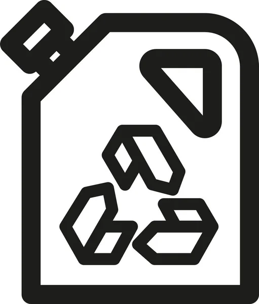 Treibstoffrecycling Kann Symbol Umriss Stil — Stockvektor