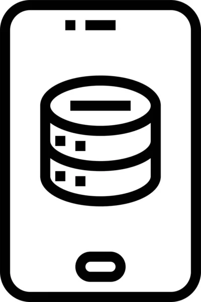 Datenserver Icon Der Kategorie Mobile Geräte App — Stockvektor