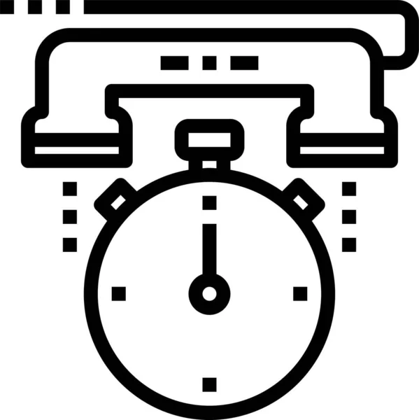 Responder Icono Llamada Negocios Estilo Esquema — Archivo Imágenes Vectoriales