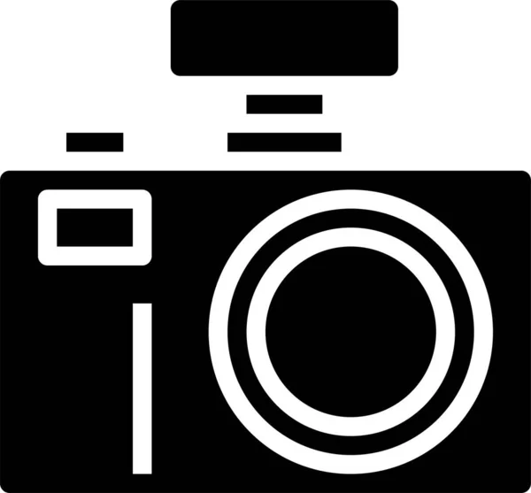 Піктограма Спалаху Фотоапарата Суцільному Стилі — стоковий вектор