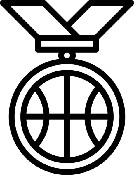 Значок Медального Знака Стиле Наброска — стоковый вектор