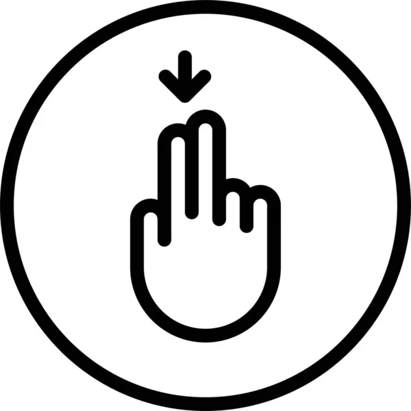 Fingergesten Symbol Umriss Stil — Stockvektor