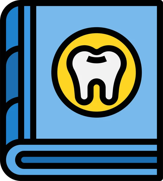 Ícone Educação Odontológica Agenda Estilo Esboço Preenchido —  Vetores de Stock