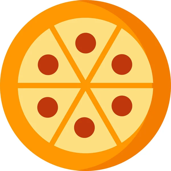 Pizza Vaření Rychlé Ikony Plochém Stylu — Stockový vektor