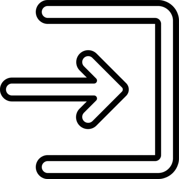 Log Direction Icon Outline Style — стоковый вектор