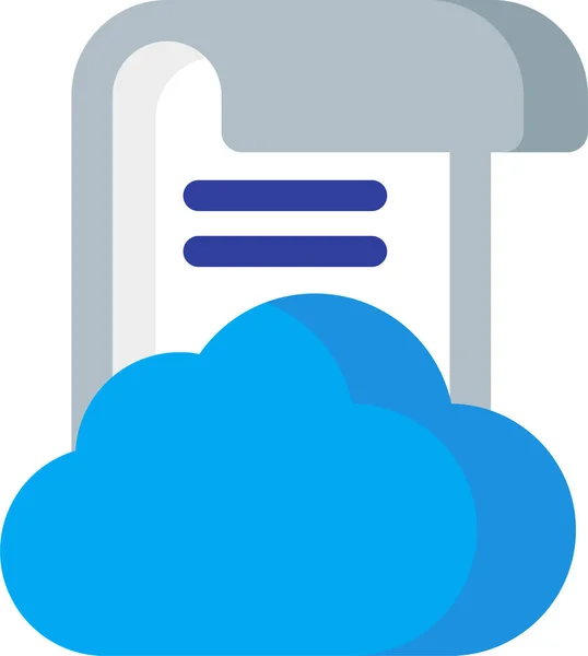 Cloud Data Internet Icon Flat Style — Stock Vector