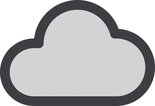 Ikona Znaku Interfejsu Chmury Stylu Filled Outline — Wektor stockowy